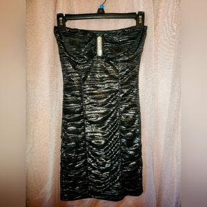 Black Strapless Mini Dress